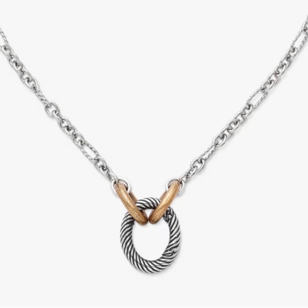 James Avery Silver and Gold-Tone Twisted Necklace